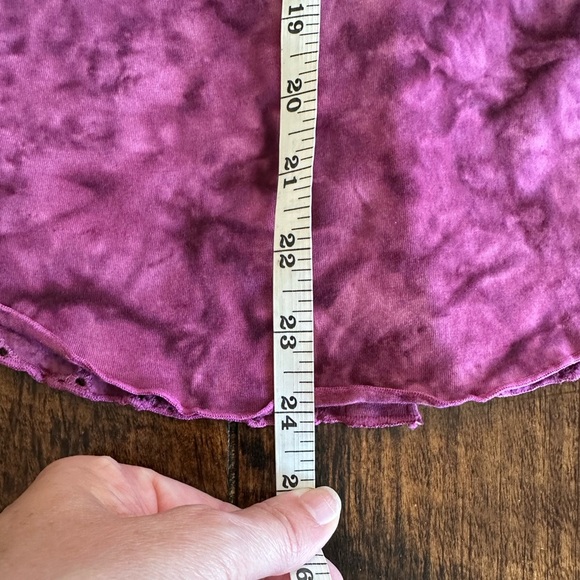 GoFish | 100% Cotton Pink Tie Dye Button Down Blouse with Eyelet, Size S - Picture 7 of 7